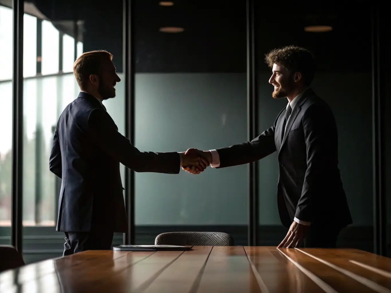 An image showing a handshake between two business partners in a professional setting, symbolizing long-term business relationships.